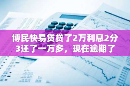 博民快易贷贷了2万利息2分3还了一万多，现在逾期了打电话说叫一次性还清，还要还2万多。不还会怎么样