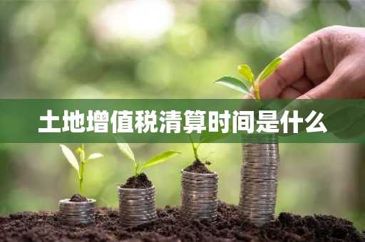 土地增值税清算时间是什么