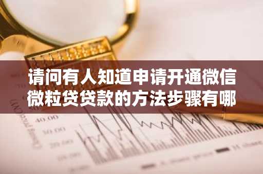 请问有人知道申请开通微信微粒贷贷款的方法步骤有哪些？