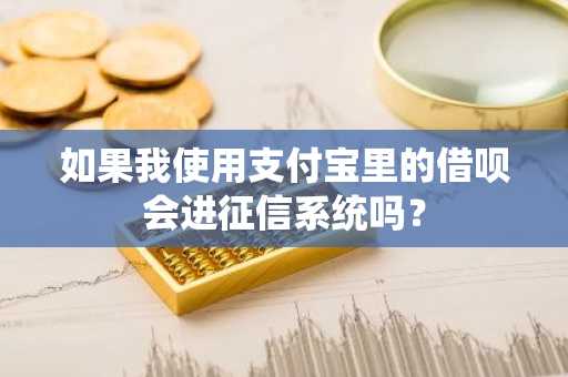 如果我使用支付宝里的借呗会进征信系统吗？