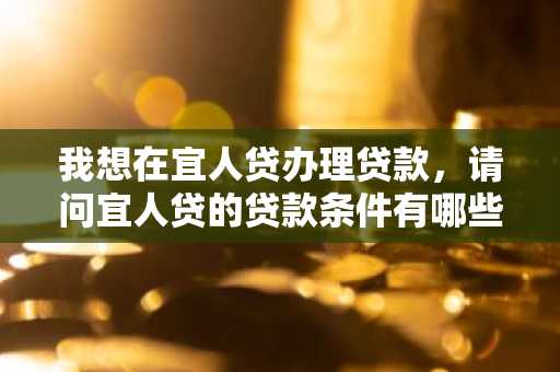 我想在宜人贷办理贷款，请问宜人贷的贷款条件有哪些？