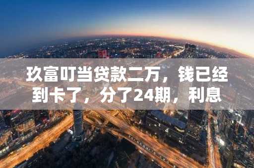 玖富叮当贷款二万，钱已经到卡了，分了24期，利息两万左右，不想贷了可以吗？