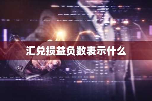 汇兑损益负数表示什么