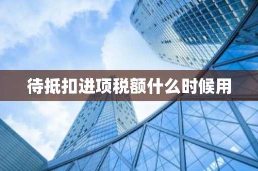 待抵扣进项税额什么时候用