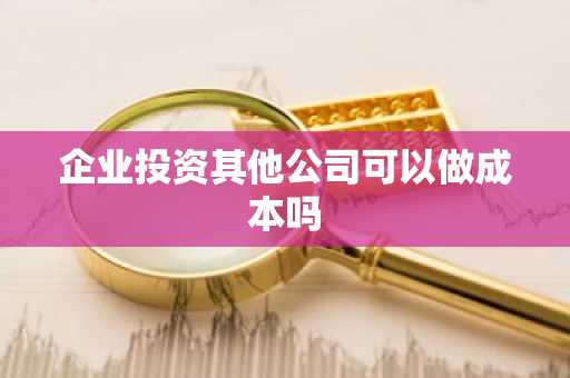企业投资其他公司可以做成本吗