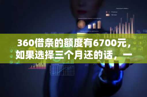 360借条的额度有6700元，如果选择三个月还的话，一个月需要还款多少？