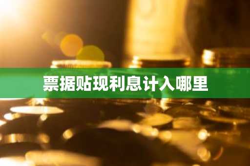 票据贴现利息计入哪里