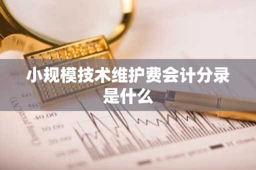 小规模技术维护费会计分录是什么