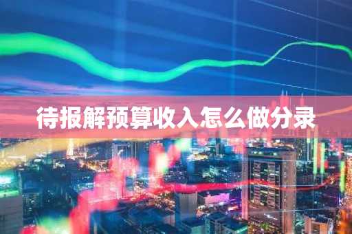 待报解预算收入怎么做分录