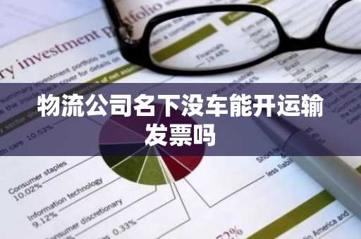 物流公司名下没车能开运输发票吗