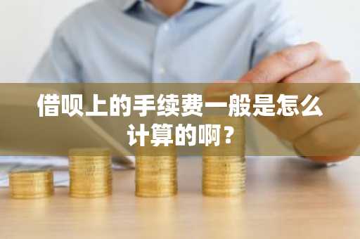 借呗上的手续费一般是怎么计算的啊？
