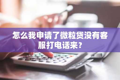 怎么我申请了微粒贷没有客服打电话来？