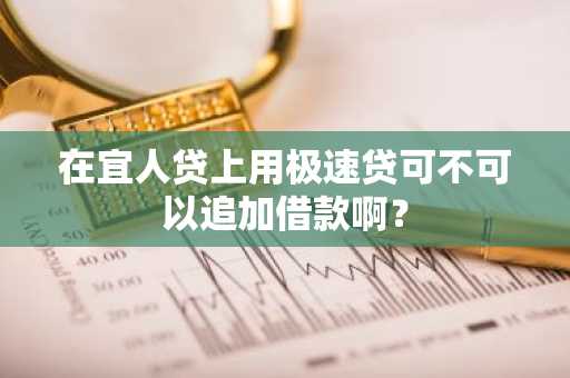 在宜人贷上用极速贷可不可以追加借款啊？