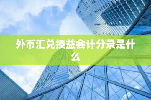 外币汇兑损益会计分录是什么