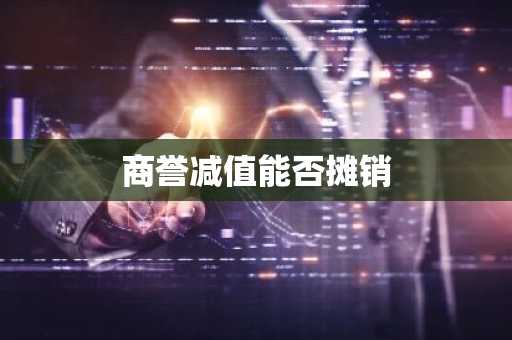 商誉减值能否摊销