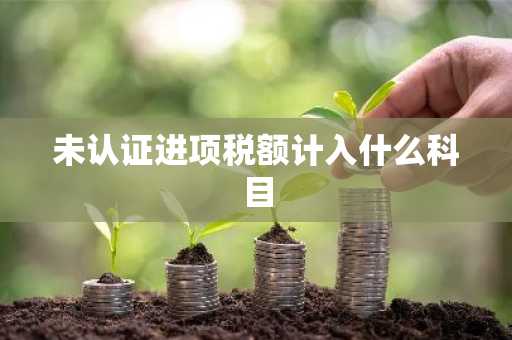 未认证进项税额计入什么科目