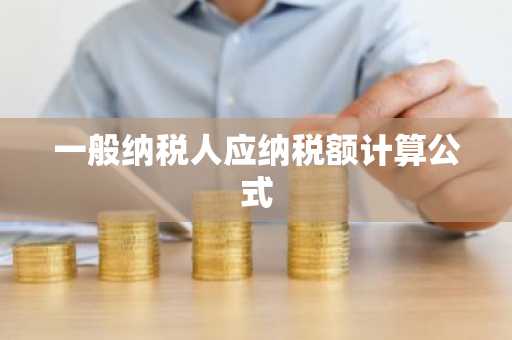 一般纳税人应纳税额计算公式
