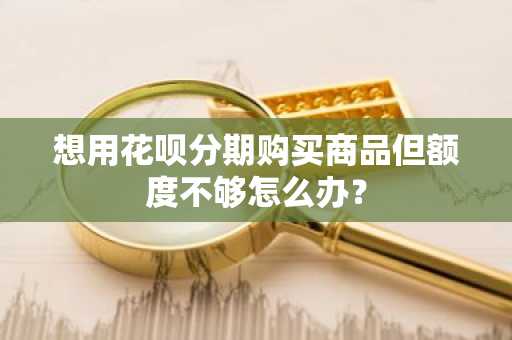 想用花呗分期购买商品但额度不够怎么办？