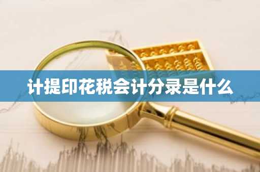 计提印花税会计分录是什么