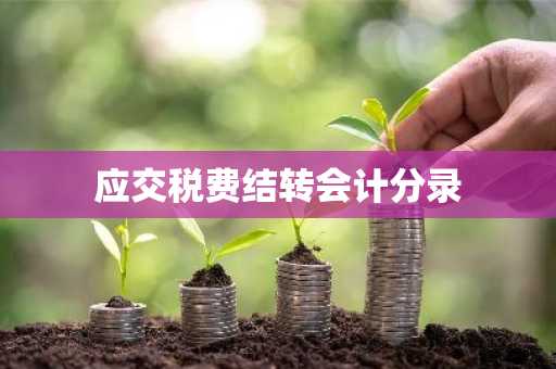 应交税费结转会计分录