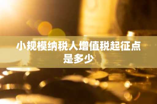 小规模纳税人增值税起征点是多少