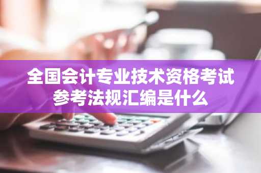 全国会计专业技术资格考试参考法规汇编是什么