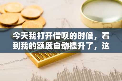 今天我打开借呗的时候，看到我的额度自动提升了，这是怎么回事？
