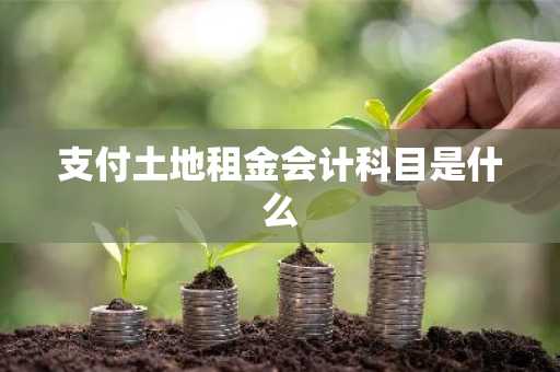 支付土地租金会计科目是什么