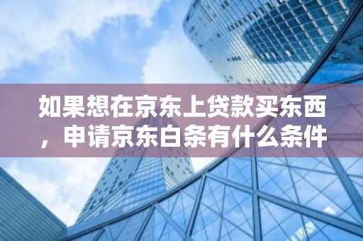 如果想在京东上贷款买东西，申请京东白条有什么条件