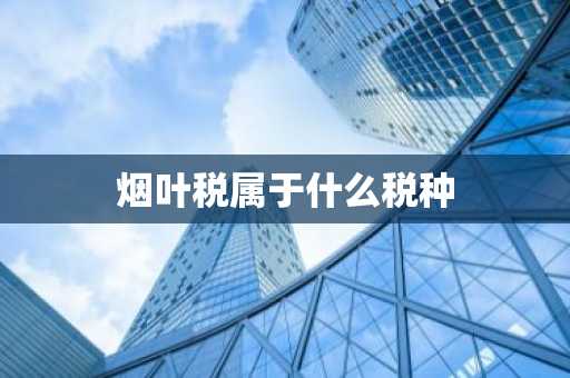 烟叶税属于什么税种