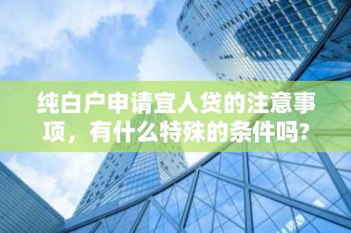 纯白户申请宜人贷的注意事项，有什么特殊的条件吗?