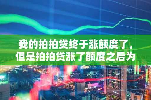 我的拍拍贷终于涨额度了，但是拍拍贷涨了额度之后为什么就贷不出款来了？这是为什么？