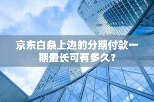 京东白条上边的分期付款一期最长可有多久？