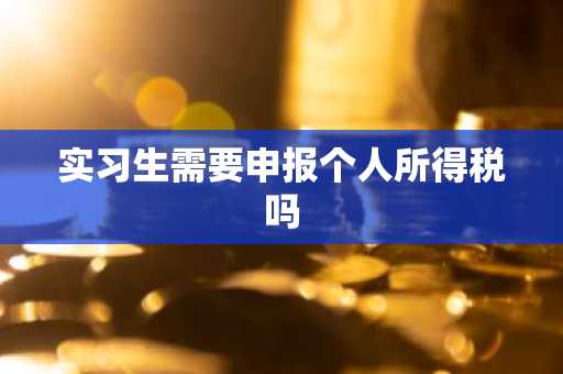 实习生需要申报个人所得税吗