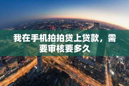 我在手机拍拍贷上贷款，需要审核要多久