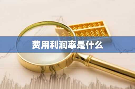 费用利润率是什么