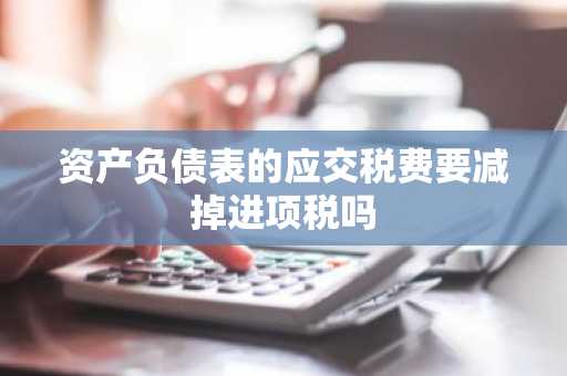 资产负债表的应交税费要减掉进项税吗