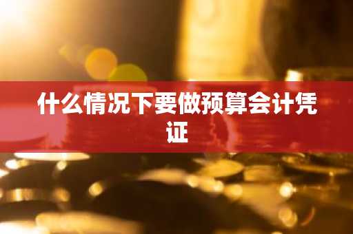 什么情况下要做预算会计凭证