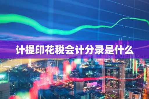 计提印花税会计分录是什么