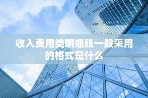 收入费用类明细账一般采用的格式是什么