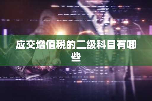 应交增值税的二级科目有哪些