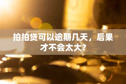 拍拍贷可以逾期几天，后果才不会太大？