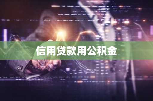 信用贷款用公积金