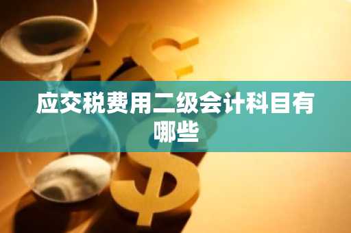 应交税费用二级会计科目有哪些