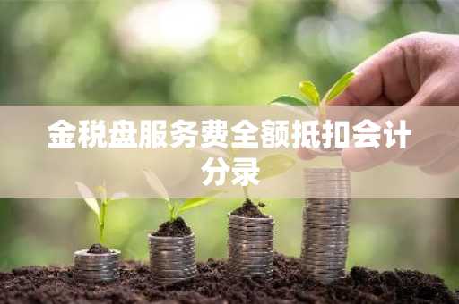 金税盘服务费全额抵扣会计分录