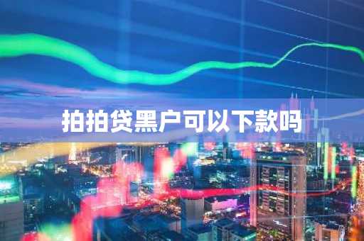 拍拍贷黑户可以下款吗