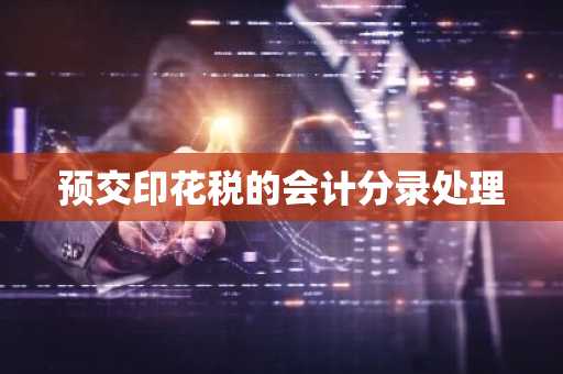 预交印花税的会计分录处理
