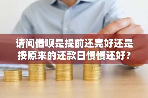 请问借呗是提前还完好还是按原来的还款日慢慢还好？