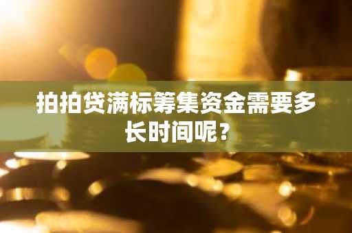 拍拍贷满标筹集资金需要多长时间呢？