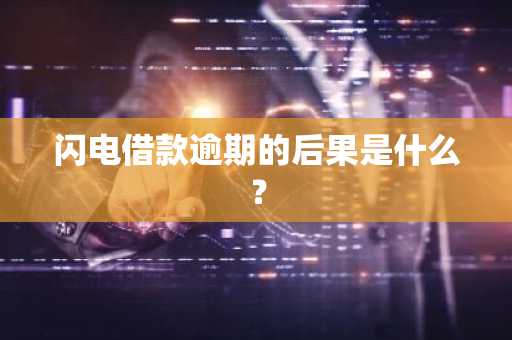 闪电借款逾期的后果是什么？